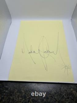 Amazing Michael Jackson Signed Page PSA Certified Autograph With Star Huge Auto