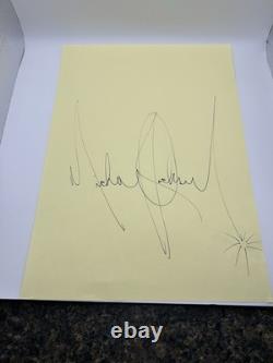 Amazing Michael Jackson Signed Page PSA Certified Autograph With Star Huge Auto