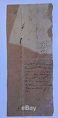 Andrew Jackson Document 22 Words In His Hand Signed J H- For Jackson & Hutchings