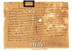 Andrew Jackson Handwritten Word Removed from an Autograph Letter Signed PSA