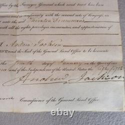 Andrew Jackson Signed 1831 Ohio Land Grant Nice Bold & Large Signature