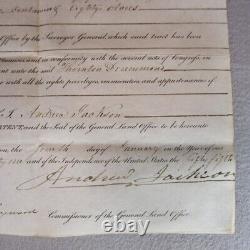 Andrew Jackson Signed 1831 Ohio Land Grant Nice Bold & Large Signature