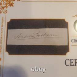 Andrew Jackson Signed / Autographed Cut Document with LOA