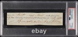 Andrew Jackson Signed Autographed Cut PSA/DNA AUTO 7th President USA