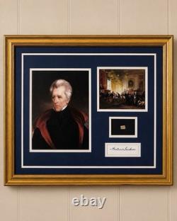 Andrew Jackson Signed Original Framed Autograph Display with JSA LOA