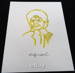 Andy Warhol Original Signed Ink & Watercolor Michael Jackson King Of Pop Music
