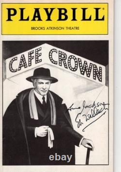 Anne Jackson & Eli Wallach Signed Autographed Cafe Crow Playbill