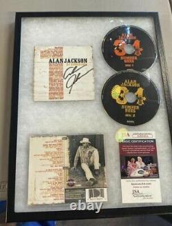 Autographed ALAN JACKSON 34 #1's CD SIGNED JSA Certified frame included