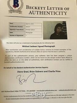 Autographed Michael Jackson 8x10 Photo BECKETT CERTIFIED SIGNED FULL LETTER