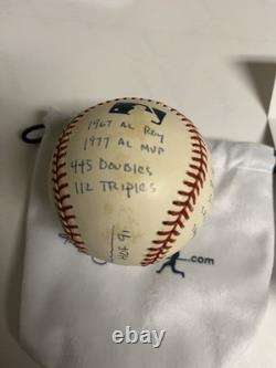Autographed Rod Carew 16 Stat Hand Signed Baseball Reggie Jackson. Com Certified