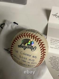 Autographed Rod Carew 16 Stat Hand Signed Baseball Reggie Jackson. Com Certified