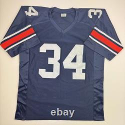 Autographed/Signed Bo Jackson Auburn Blue Football Jersey BAS COA