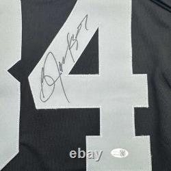 Autographed/Signed Bo Jackson Oakland Black Football Jersey JSA COA