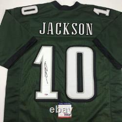 Autographed/Signed DESEAN JACKSON Philadelphia Green Football Jersey PSA/DNA COA