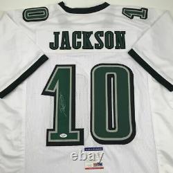 Autographed/Signed DESEAN JACKSON Philadelphia White Football Jersey PSA/DNA COA