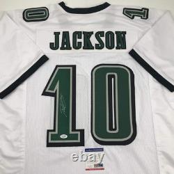 Autographed/Signed DeSean Jackson Philadelphia White Football Jersey PSA/DNA COA