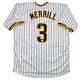 Autographed/Signed Jackson Merrill San Diego Pinstripe Baseball Jersey BAS COA