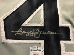 Autographed/Signed REGGIE JACKSON New York Grey Baseball Jersey JSA COA Auto