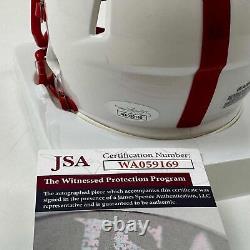Autographed/Signed Shedeur Sanders Jackson State Mini College Helmet JSA COA