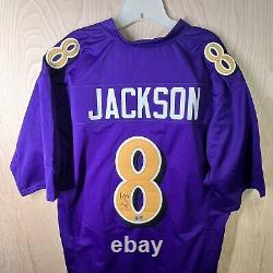 BALTIMORE RAVENS LAMAR JACKSON #8 SIGNED AUTOGRAPHED NFL JERSEY Authentic COA