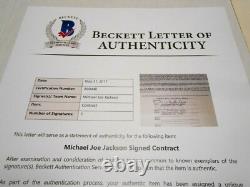 BECKETT RAREST Signature of Michael JOE Jackson Autographed Signed 1976 Contract