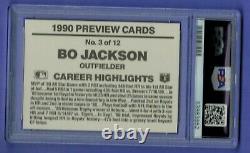 BO JACKSON 1990 Donruss Previews #3 Graded PSA 9 MINT KC Royals RARE