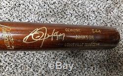 BO JACKSON Autographed Game Used 1987 ROOKIE Kansas City Royals LVS S44 BAT MLB