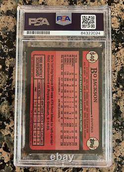 BO JACKSON Signed 1989 Topps Baseball Card #540 KANSAS CITY ROYALS PSA/DNA AUTO