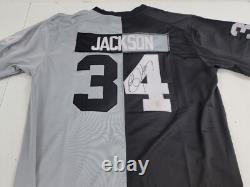 BO JACKSON Signed Autographed SPLIT Color Pro Style Jersey Oakland Raiders Holo
