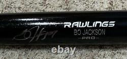 BO JACKSON Signed Black Rawlings Pro Model Bat Beckett Authenticated