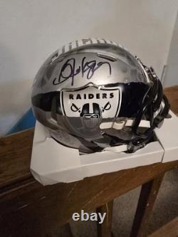 BO JACKSON custom mini helmet NFL Raiders Signed Autographed Goat Knows Heismen