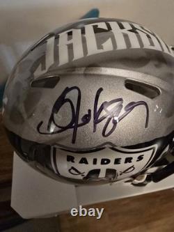 BO JACKSON custom mini helmet NFL Raiders Signed Autographed Goat Knows Heismen