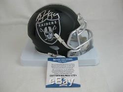 BO JACKSON signed/autographed OAKLAND RAIDERS Speed BLAZE Mini Helmet Beckett