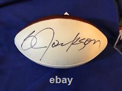 BO JACKSON signed football autographed Oakland Raiders KC Royals Sox The Duke