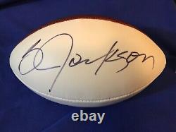 BO JACKSON signed football autographed Oakland Raiders KC Royals Sox The Duke