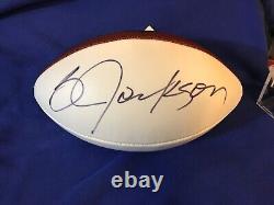 BO JACKSON signed football autographed Oakland Raiders KC Royals Sox The Duke