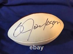 BO JACKSON signed football autographed Oakland Raiders KC Royals Sox The Duke