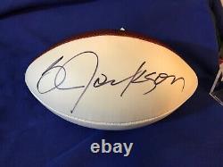 BO JACKSON signed football autographed Oakland Raiders KC Royals Sox The Duke