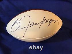 BO JACKSON signed football autographed Oakland Raiders KC Royals Sox The Duke