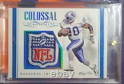 Barry Sanders? 2018 National Treasures Colossal Platinum One Of One Shield