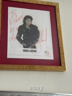 Beautifully Signed Michael Jackson Bad Album Publicity Photo 1987 -signed 1991