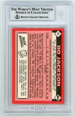 Bo Jackson 1986 Topps Traded Autographed Auto Card #50T BAS