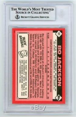 Bo Jackson 1986 Topps Traded Autographed Auto Card #50T BAS