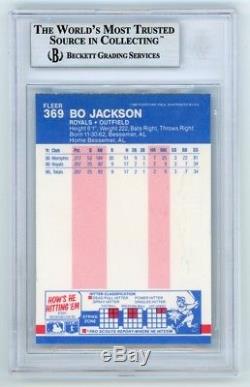 Bo Jackson 1987 Fleer Autographed Auto Card #369 BAS