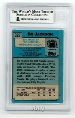 Bo Jackson 1988 Topps Autograph Rookie Card #327 BAS