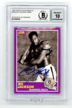 Bo Jackson 1989 Score Supplemental Autograph BAS 10