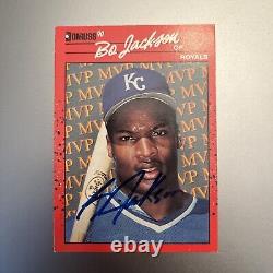 Bo Jackson 1990 Donruss Autographed Signed Auto Baseball Card Royals