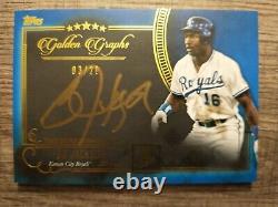 Bo Jackson 2016 Topps Five Star Golden Graphs Auto On Card Gold Ink #3/20