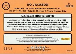 Bo Jackson 2021 Donruss Optic Orange Prizm Retro Rated Rookie Signature 5/25