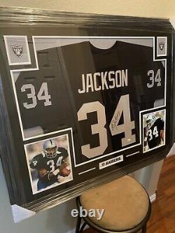 Bo Jackson Authentic Autographed Framed Jersey COA Beckett Raiders NFL